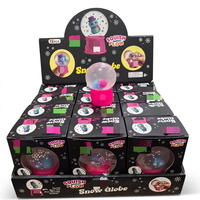 Neuheiten Bestseller Kristall-Schneekugel, Runde Wasserkugel Weihnachtsdekoration Geschenk Leuchtende Quetsch-Spielzeuge Fidget Toy