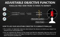 3-9x40ao Optique R4 Réticule Crosshair Portée Optique Chasse Portée Tactique Dot Sight Reflex Built Sight Modèle de chasse en plein air