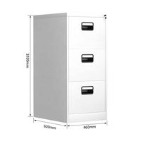 Armoire de classement en acier sécurisée et verrouillable, armoire de rangement en métal robuste pour la classification et le stockage de documents au bureau