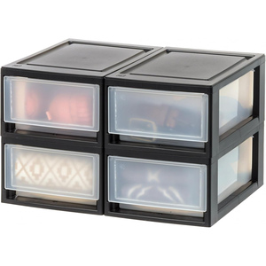 <b>Stackable</b> Storage <b>Drawer</b> <b>Plastic</b> Bin <b>Drawers</b> with Handles Organize Clothes in Closet - Product Image 1