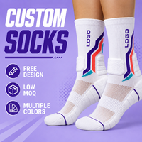 Chaussettes de sport confortables et respirantes, design gratuit, pour la course à pied, le basketball, chaussettes de sport à logo personnalisé, chaussettes de sport en coton tricoté