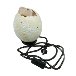Tay Chạm Khắc trứng đà điểu đèn Muối Himalaya-Máy lọc không khí & hỗ trợ giấc ngủ, phong cách và độc đáo - Product Image 1