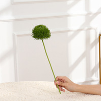 Tige de Dianthus artificiel vert en gros, fleur artificielle à toucher réel pour la décoration florale de la maison, des mariages et des vases