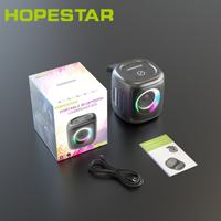 Altavoz Portátil Hopestar Party100 Mini, Resistente al Agua IPX6, Tarjeta TF, Radio FM, Luz LED, 2400mAh, para Exteriores
