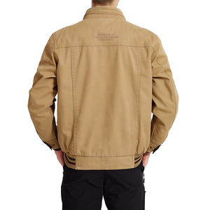 Vestes pour hommes printemps 2021, veste décontractée réversible en coton, kaki, vert armée et marine, vestes chino classiques à double face - Product Image 3