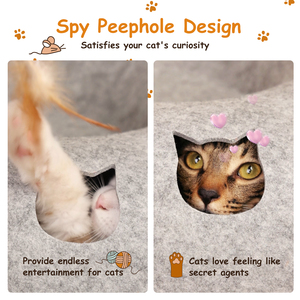 Nobleza removibile con cerniera Tunnel per gatti al coperto Cat House con comodo letto mobili per animali domestici per gatti - Product Image 5