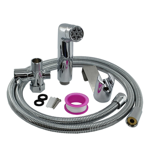 HaoEhhl OEM/ODM Chrome <span class=keywords><strong>ABS</strong></span> для ванной Shattaf, распылитель для биде, портативный ручной спрей для мытья туалета, биде для женщин - Product Image 1