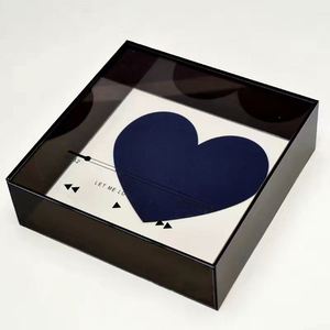 Luxury Acrylic <b>Box</b> Transparent Square Flower <b>Box</b> <b>CD</b> Style Creative Gift <b>Box</b> for Valentine's Day - Product Image 2