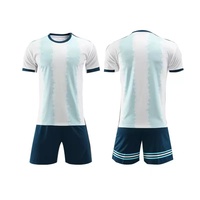 Set Jersey Sepak Bola Vintage Custom Sublimasi 100% Poliester Cepat Kering Lengan Pendek
