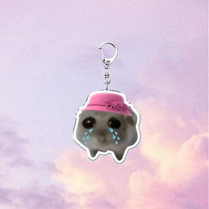 Divertido Llavero de Acrílico con Diseño de Hámster Triste 'Im Just Girl', Ecológico, Estilo Art Deco, Accesorios de Joyería para Entrada, Usa Mairun - Product Image 3