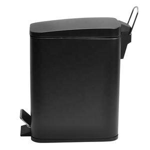 Poubelles à pédale à fermeture en douceur en acier inoxydable de 5 <span class=keywords><strong>litres</strong></span> pour la maison <span class=keywords><strong>Poubelle</strong></span> à pédale rectangulaire <span class=keywords><strong>Poubelle</strong></span> de cuisine à revêtement en poudre - Product Image 6