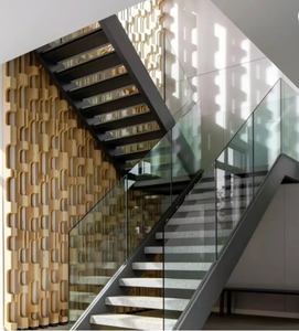 유리 난간 울타리 테라스 프레임리스 유리 난간 디자인 알루미늄 U 채널 계단 풀 유리 난간 - Product Image 2