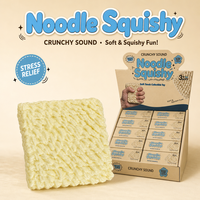 Jouet Squishy Zhaoan Mignon en Forme de Nouilles, en TPR, à Remontée Lente, Son Croquant, Anti-Stress, Sensoriel, ASMR, pour une Sensation Étrangement Satisfaisante