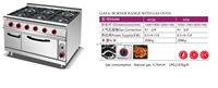 Cuisinière à gaz commerciale à 4 ou 6 brûleurs, en acier inoxydable, avec four, pour restaurant et cuisine, directement de l'usine