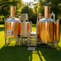 Machine à bière en cuivre rouge 500L 1000L, équipement de brassage de bière, pour pub et restaurant