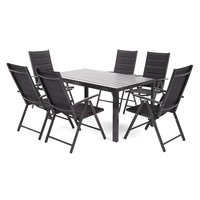 Ensemble table et chaises de 6 places, mobilier d'extérieur pour jardin, patio, bistrot