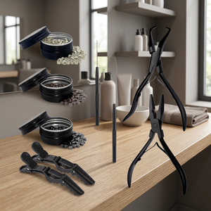 Kit d'extension de cheveux à micro-anneaux, pinces métalliques, outils d'installation et de retrait de perles pour salon et usage domestique - Product Image 3