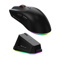 Souris de jeu RGB sans fil DARK ALIEN X1 3 modes 2.4G filaire BT pour ordinateur avec base de charge