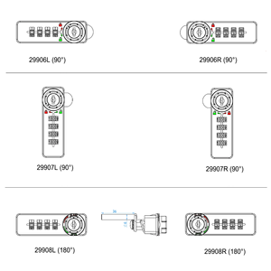 Cerradura <span class=keywords><strong>de</strong></span> Combinación <span class=keywords><strong>de</strong></span> 4 Dígitos para Gabinete, Archivador, Puerta <span class=keywords><strong>de</strong></span> Madera, Plástico Resistente, Color Negro, ABS, con Llave, Certificación ISO9001 - Product Image 5