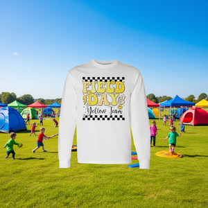 Camiseta de manga larga del equipo amarillo Field Day para estudiantes y profesores - Product Image 3