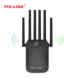 Pix-Link ตัวขยายช่วงสัญญาณ WiFi แบนด์คู่1200Mbps พร้อม6เสาอากาศรับสัญญาณสูงโหมด3-in-1พร้อมพอร์ตอีเธอร์เน็ตติดตั้งง่าย - Product Image 3