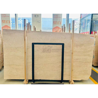 Dalles de travertin naturel taillées sur mesure MT STONE pour décoration extérieure, panneau mural en marbre beige, dalle de marbre travertin beige Rome