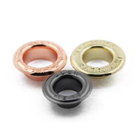 Accessoires pour sacs : Œillets métalliques ronds en laiton sans nickel de 10 mm de diamètre intérieur avec logo personnalisé pour vêtements