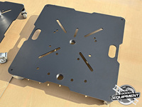 Plaque de base en acier noir pour treillis à boulons carrés, présentoirs et treillis d'éclairage de scène