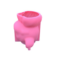 YS DIY Toot mulut perempuan bentuk Pot bunga Resin cetakan lilin karangan bunga wadah Pot rumah taman kantor ornamen panas