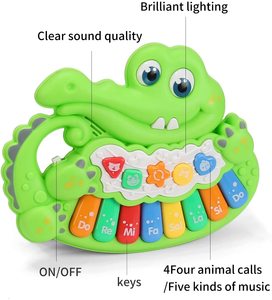 Série de jouets musicaux pour <span class=keywords><strong>piano</strong></span> animal-Clavier de <span class=keywords><strong>piano</strong></span> pour bébé éléphant, crocodile et <span class=keywords><strong>vache</strong></span> avec lumières et musique - Product Image 4