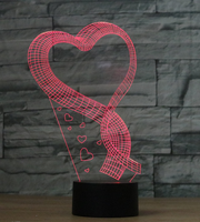 Anime d'illusion 3D personnalisé styles de saint-valentin