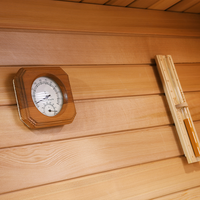 Sauna sec en bois carré d'intérieur à succès en 2026 : alimenté par une poêle électrique, convient à 1 à 2 personnes