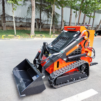 RLD-T360 ad alta efficienza Mini Skid Steer Loader benzina allevamento casa uso piccolo Skid Steer Mini Loader con allegati
