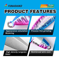 FUNADAIKO Jigman 100g 150g 200g 250g Leurre Artificiel Dur en Silicone pour Pêche en Mer, en Bateau, au Bar, pour Jigging