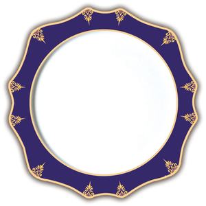 Top Selling <b>Gold</b> Rimmed Porcelain Dinner <b>Plates</b> Blue Flower Irregular Ceramic Dishes & <b>Plates</b> - Product Image 4