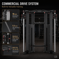 Appareil de musculation multifonctionnel commercial à double poulie réglable avec structure en bois de chêne, pile de poids de 140 kg, crossover de luxe pour salle de sport