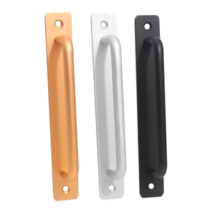 Balcony Door Accessories <strong>Handles</strong> Pulls With Plate <strong>Aluminum</strong> Alloy Bypass Slidng Closet Barn Door <strong>Handle</strong>