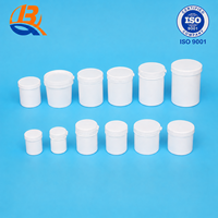 Pot cosmétique en plastique HDPE à capacité personnalisée avec couvercle à vis à large ouverture, couvercle facile à décoller, design translucide pour le stockage de bonbons et de sucre