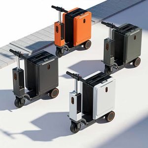GEMULIN Valise Électrique Motorisée Intelligente 20 Pouces avec Siège, <span class=keywords><strong>Trottinette</strong></span> de Voyage, <span class=keywords><strong>Bagage</strong></span> Intelligent à Conduire - Product Image 1