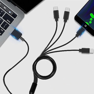 Cable divisor USB <span class=keywords><strong>C</strong></span> PD 6 en 1, cable de carga multi USB <span class=keywords><strong>C</strong></span> a Tipo <span class=keywords><strong>C</strong></span> macho para iP 15 Pro / teléfono Android, tableta, Switch y más - Product Image 4