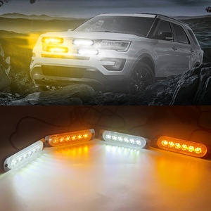 ไฟสัญญาณเตือนฉุกเฉินติดบนพื้นผิวรถ, ไฟ <span class=keywords><strong>LED</strong></span> สีอำพันสีแดงพร้อมรีโมทสำหรับฟอร์ดแรนเจอร์6ดวง