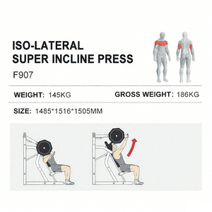 Équipement de musculation pour salle de sport Iso-lateral Super Incline Press WD-F907 Votre partenaire de confiance en matière de livraison d'équipements de fitness - Product Image 4