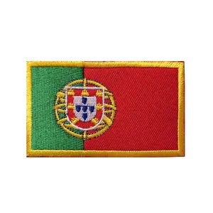 후크 앤 루프 의류 모자 액세서리 패치가있는 포르투갈 국기 패치 유럽