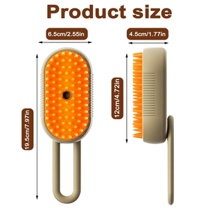 แปรงนวดไอน้ำสำหรับสุนัขและแมวแบบหมุนได้ ชาร์จด้วย USB ขายส่ง - Product Image 2