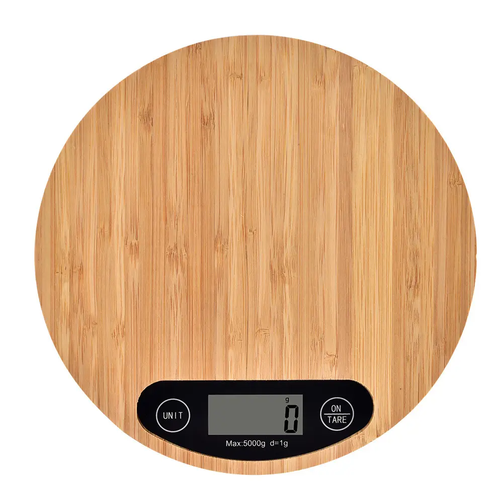 Multifunction Digital Food Kitchen Scale Bamboo Panel Electronic Weighing Digital Kitchen Scale