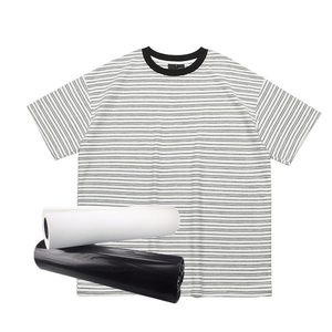 Camiseta a Rayas Holgada Personalizada al por Mayor, Camiseta de Manga Corta para Hombre, Corte Cuadrado, Camiseta de Algodón - Product Image 1