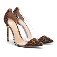 Chaussures habillées élégantes pour femmes 2026 à talons hauts, bout pointu, style à enfiler, imprimé léopard sexy, pour le bureau