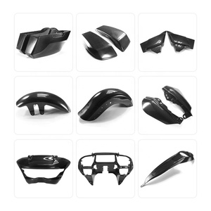 Pieza de Fibra de Carbono, Cubierta de Levas, Panel Resistente al Calor del Motor, Placa de Matrícula, Deflector de <span class=keywords><strong>Aire</strong></span>, Marco de Luz de Señal de Giro, Compatible con Motocicletas Harley - Product Image 1