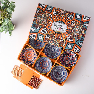 Hot bán Bohemian gốm 4.5 "bát đồ đá 11.5 cm Bát đồ ăn bằng gốm Bát - Product Image 3