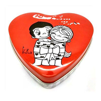 Boîte en étain de haute qualité, petite boîte en étain en forme de cœur pour la Saint-Valentin